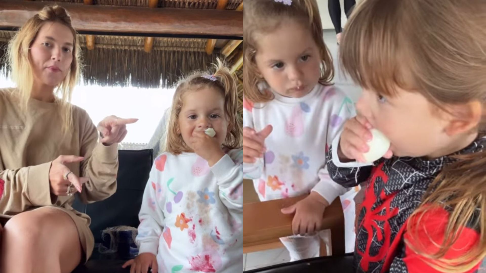 Tal mãe, tal filha! Virginia encanta seguidores ao mostrar as Marias comendo ovos junto com ela