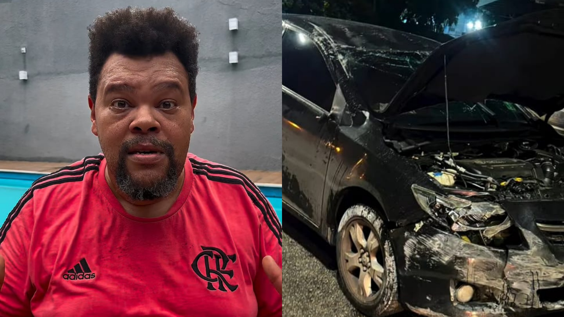 Babu Santana faz alerta após sofrer acidente de carro: ‘Salvou a minha vida’