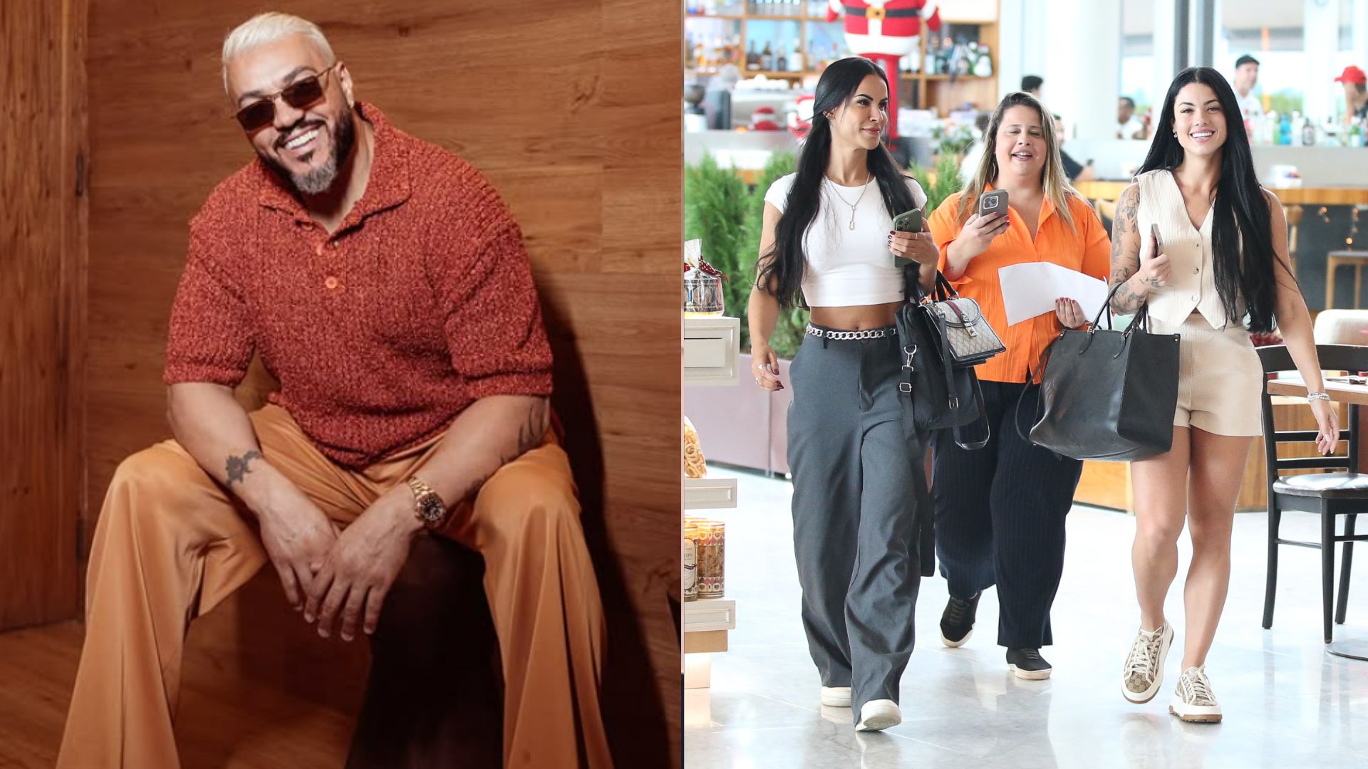 Nova namorada de Belo, Rayane Figliuzzi surge com bolsa de luxo em almoço com as amigas