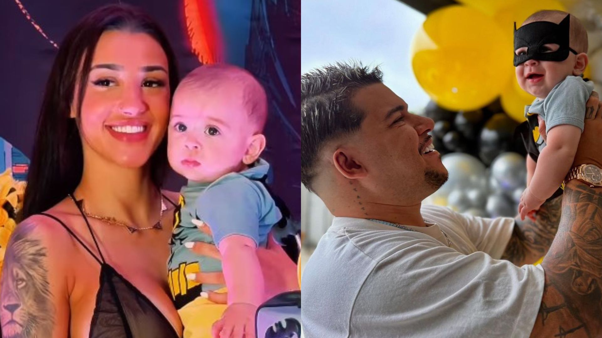 Filho de Bia Miranda e Buarque rouba a cena com fantasia em festinha de 6 meses