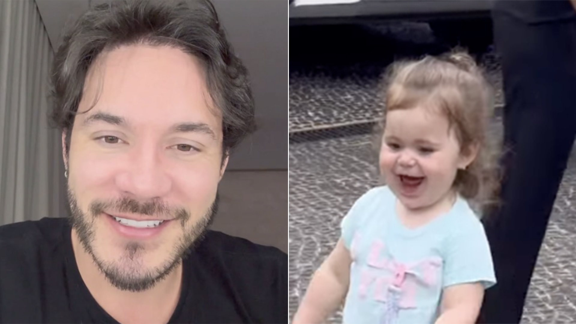 Eliezer dá presente inusitado para a filha de 1 ano, Lua
