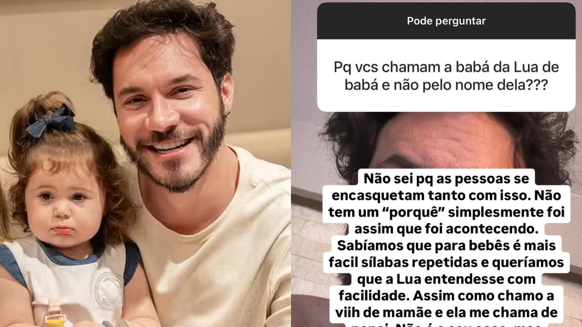 Após críticas, Eliezer esclarece por que não chama babá de Lua pelo nome
