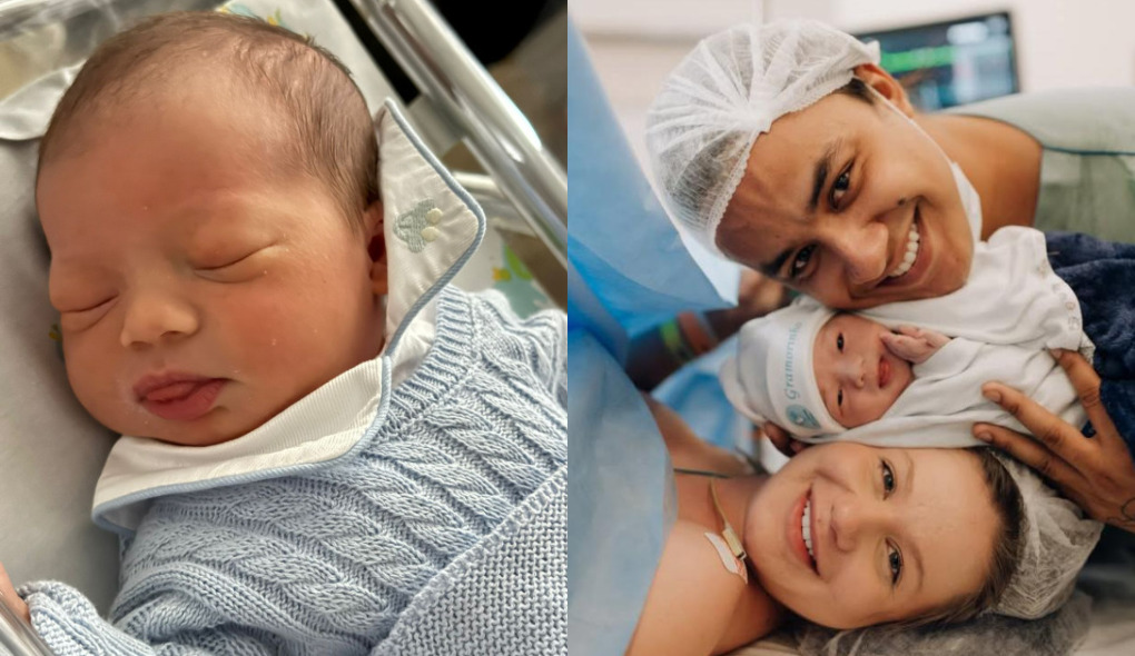 Nasce o filho do cantor Gabriel Vittor, do Us Agroboy, com Gabriela Parpineli: ‘Sou pai agora!’