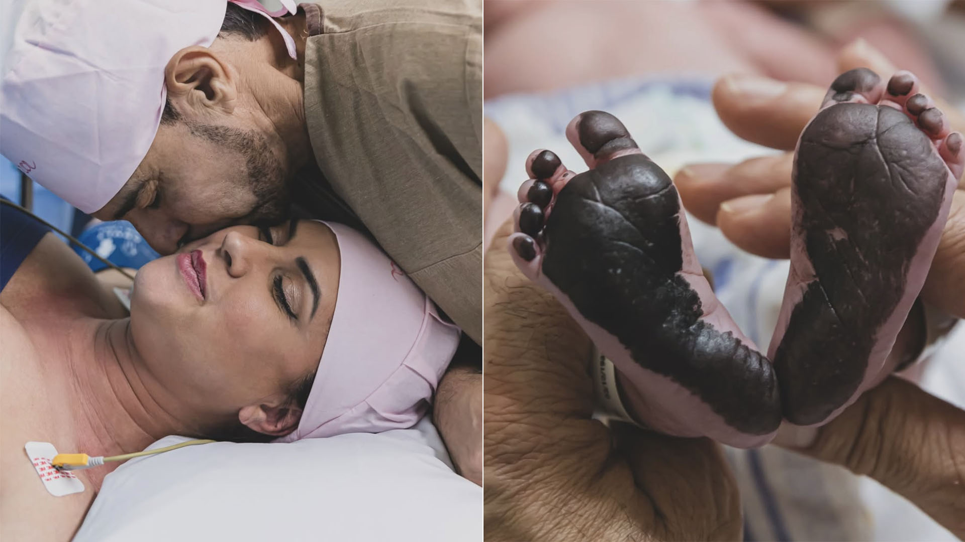 Zezé Di Camargo e Graciele Lacerda mostram as primeiras fotos do nascimento da filha