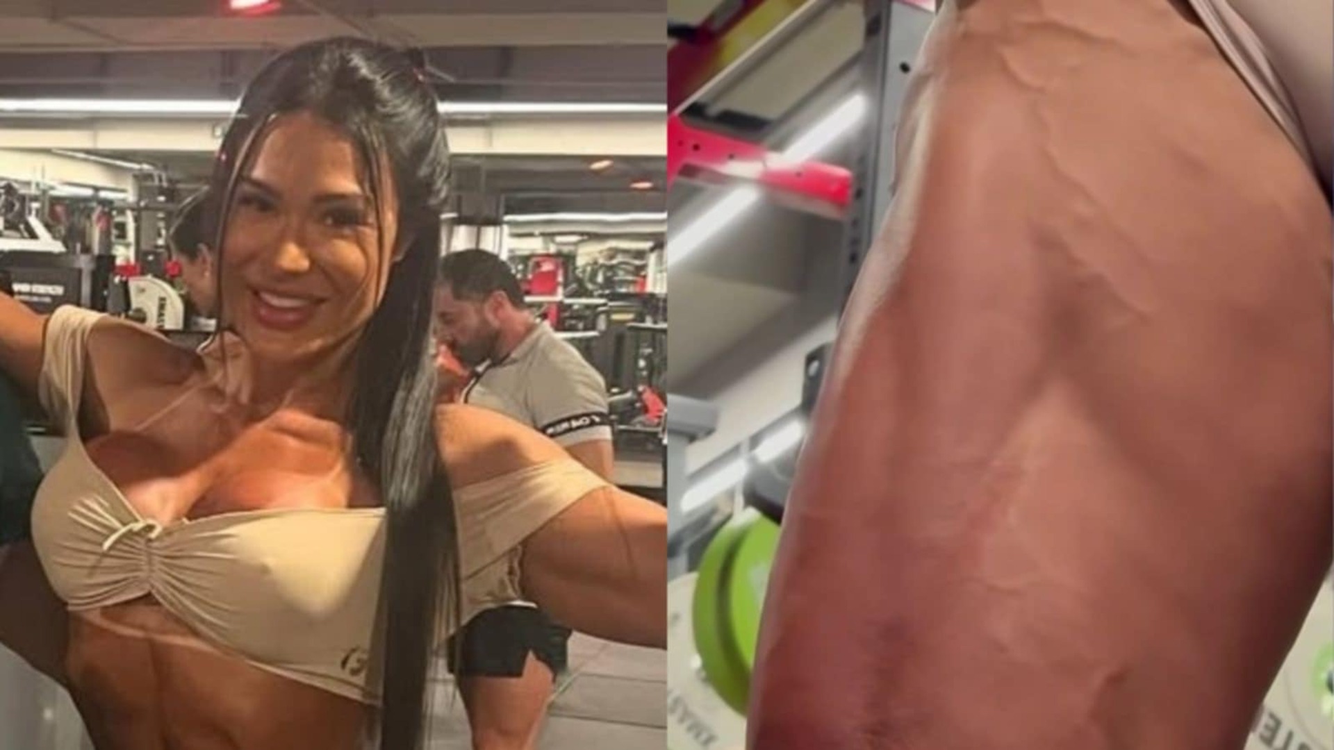 Gracyanne Barbosa choca ao mostrar físico musculoso com veias marcadas