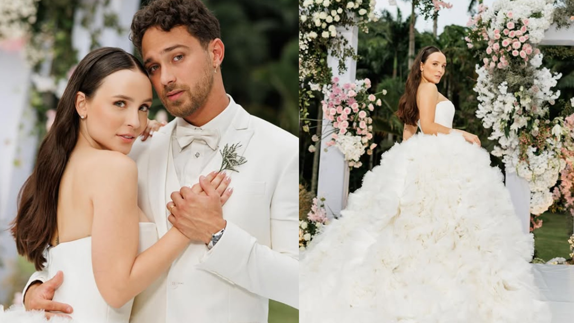 Bolo de casamento de Larissa Manoela foi inspirado no vestido dela. Veja a foto!