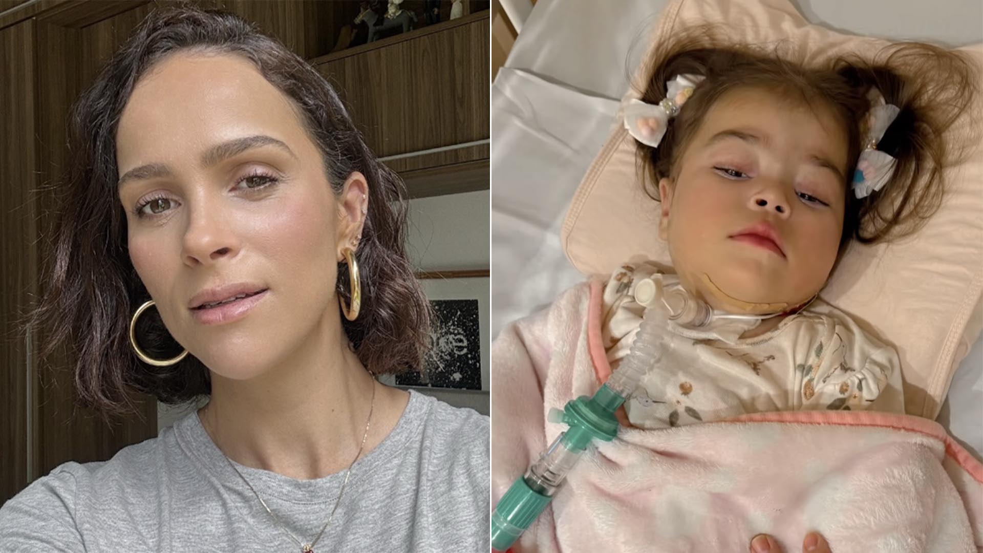 Esposa de Juliano Cazarré desabafa ao ver a filha no hospital: ‘Ciclo de sofrimentos’