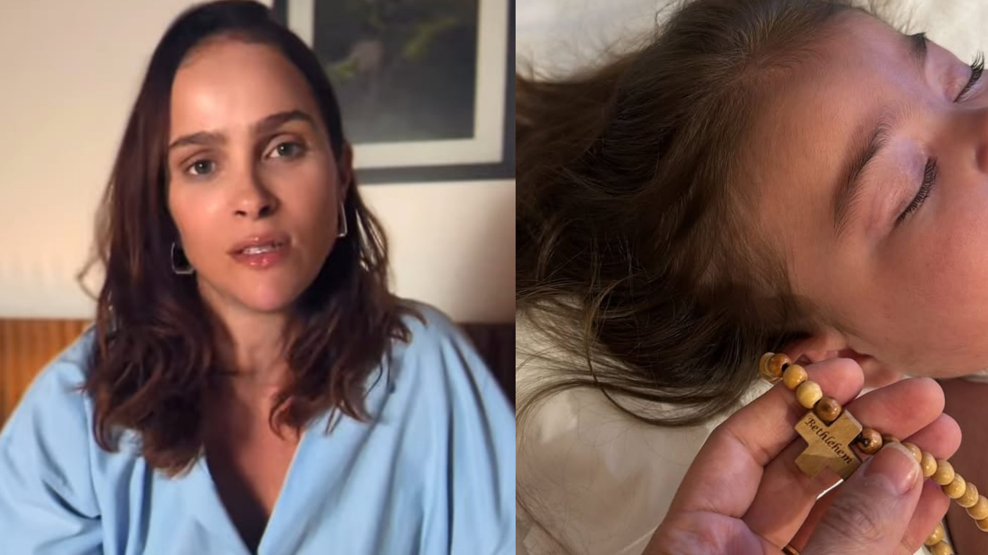 Mulher de Juliano Cazarré pede orações pela filha: ‘Intercorreu gravemente’
