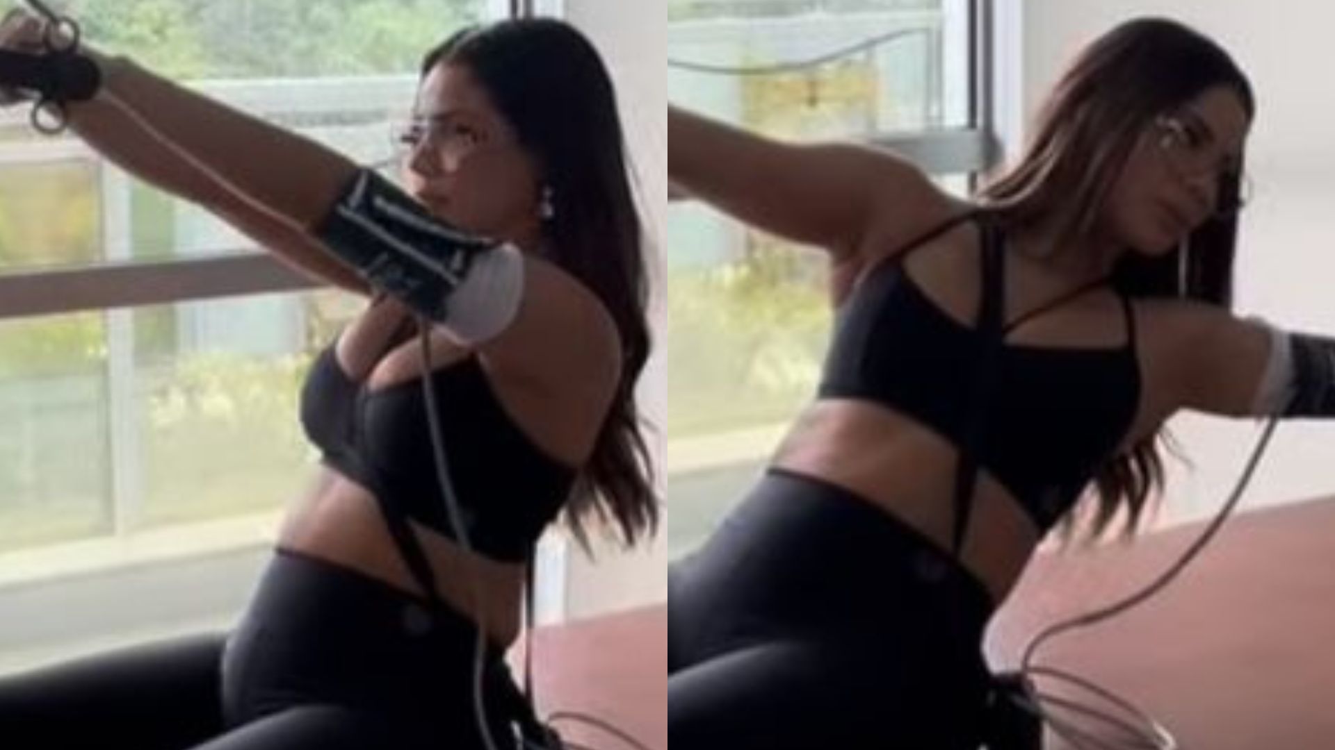À espera da primeira filha, Lexa exibe aula de pilates