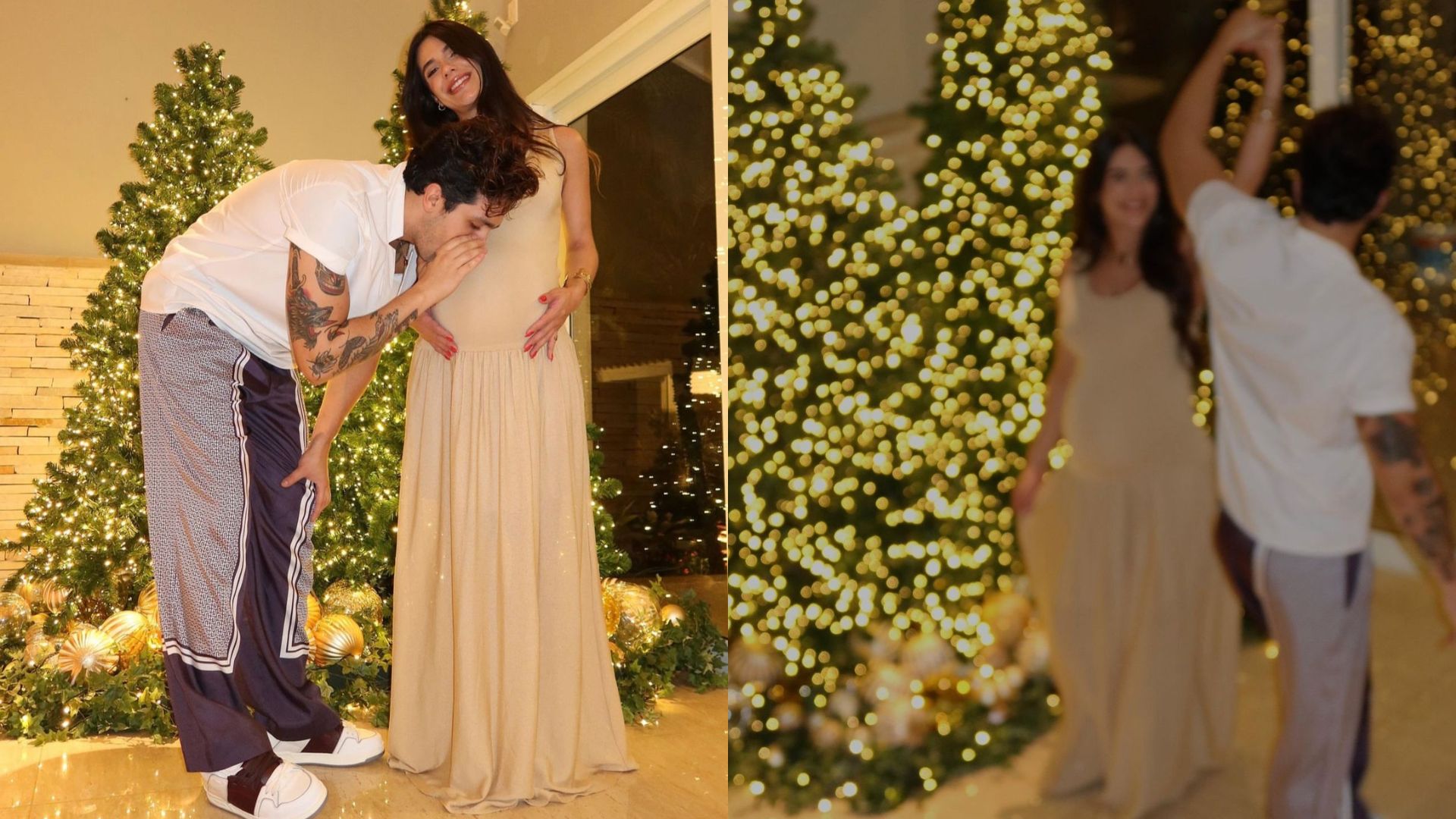 À espera da primeira filha, Luan Santana celebra o Natal em família: “Sonhos realizados”