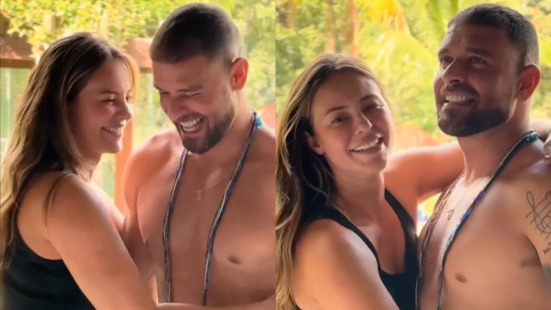 Paolla Oliveira curte momento de samba com Diogo Nogueira: “Começando o verão”