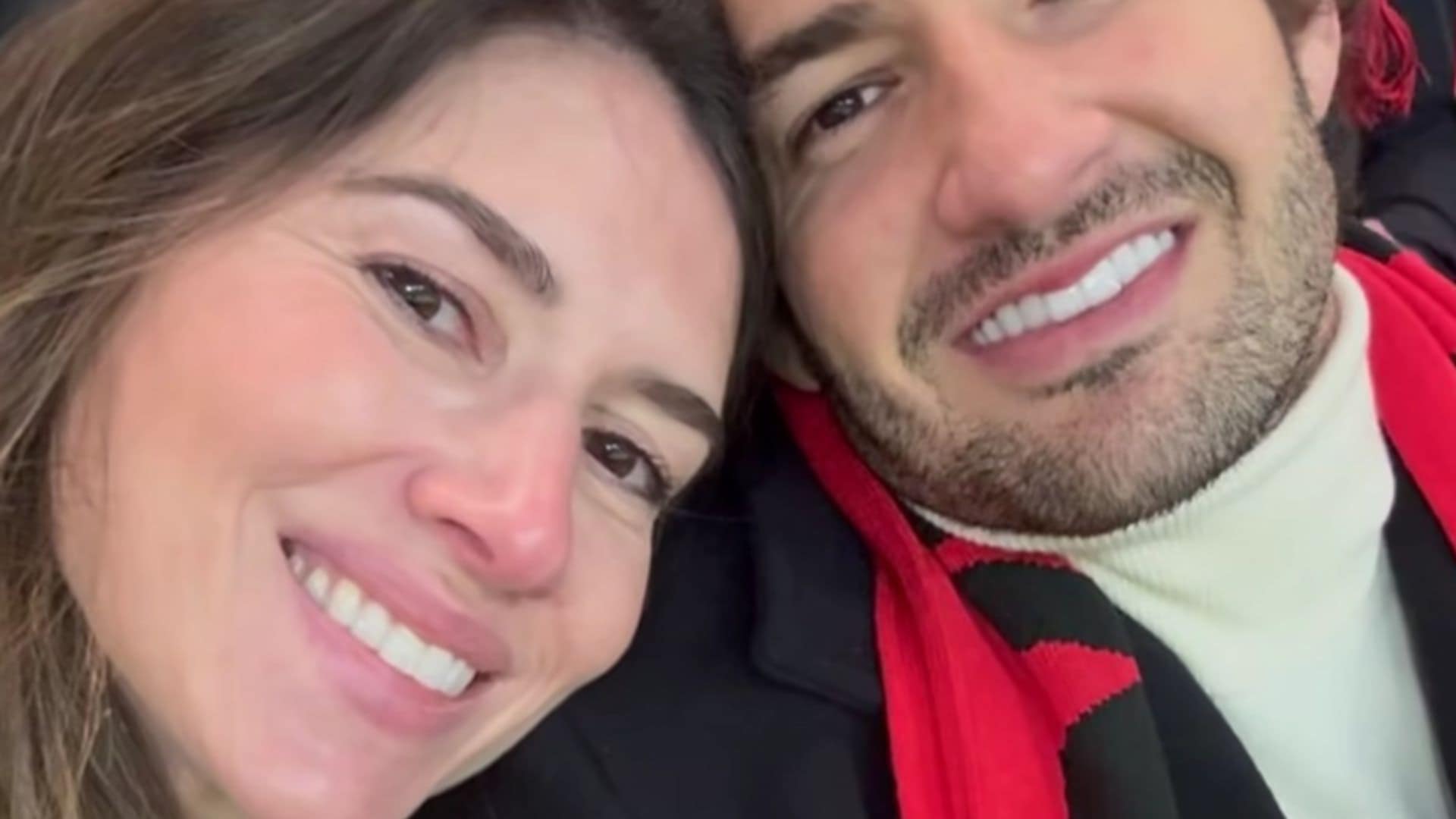 Rebeca Abravanel prestigia Alexandre Pato em homenagem no Milan