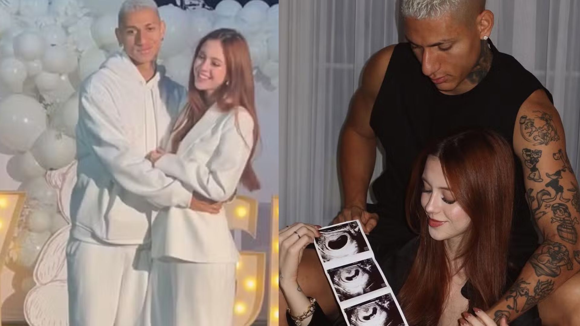 Richarlison e noiva descobrem sexo do primeiro filho em chá revelação