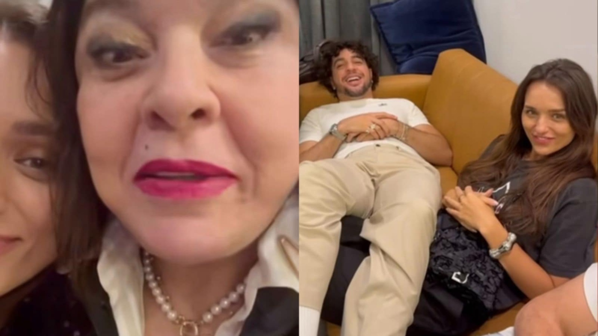 Roberta Miranda flagra Rafa Kalimann e Nattan: ‘Sou madrinha’