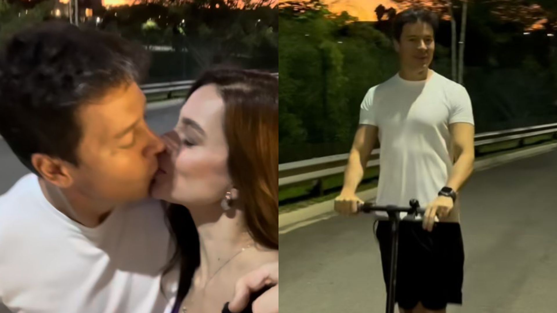 Em passeio de patinete, Rodrigo Faro celebra evolução no tratamento de Vera Viel