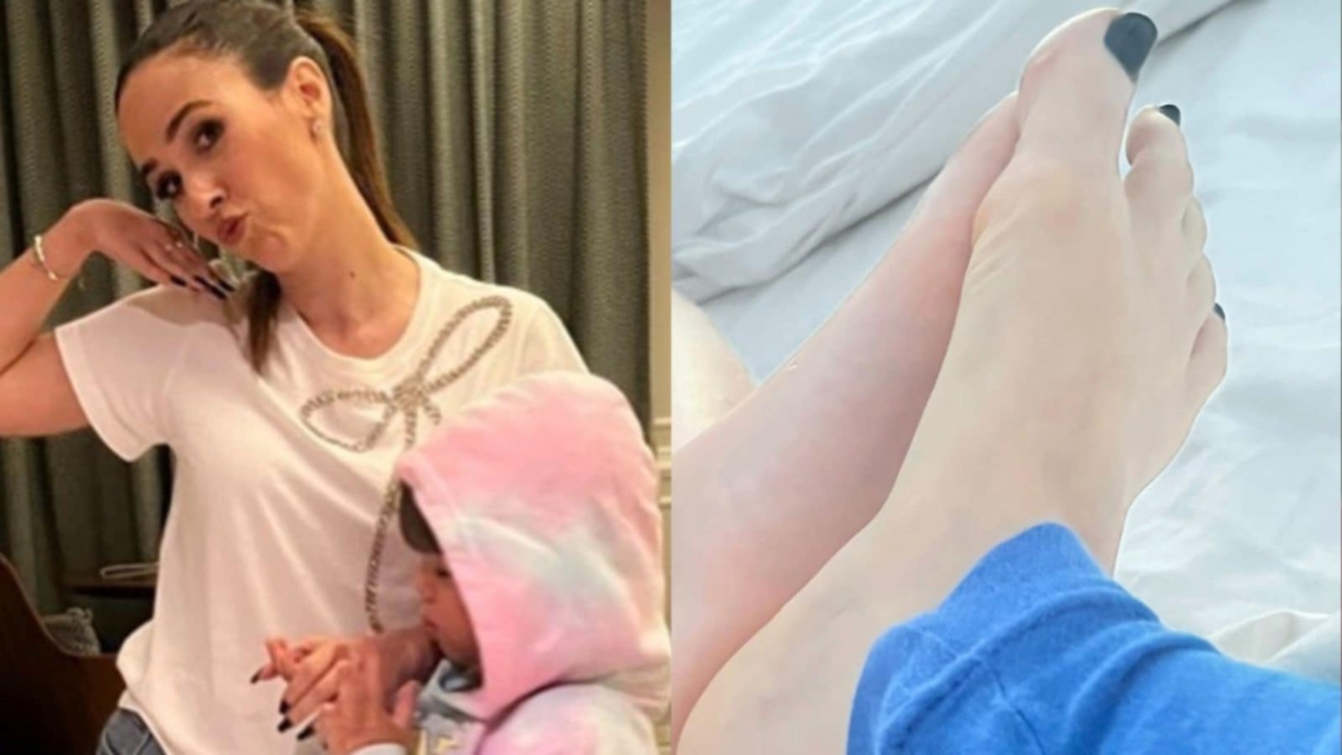 Tata Werneck mostra que a filha está quase de seu tamanho: ‘Metade’