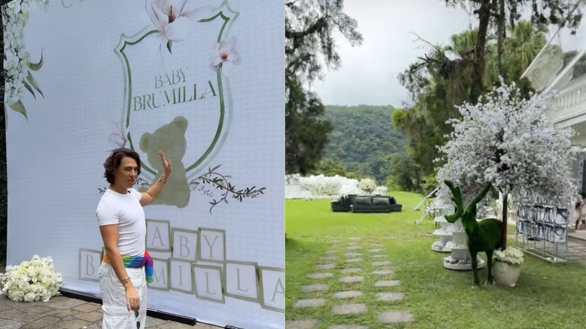 Confira a decoração do chá revelação de Ludmilla e Brunna Gonçalves no RJ
