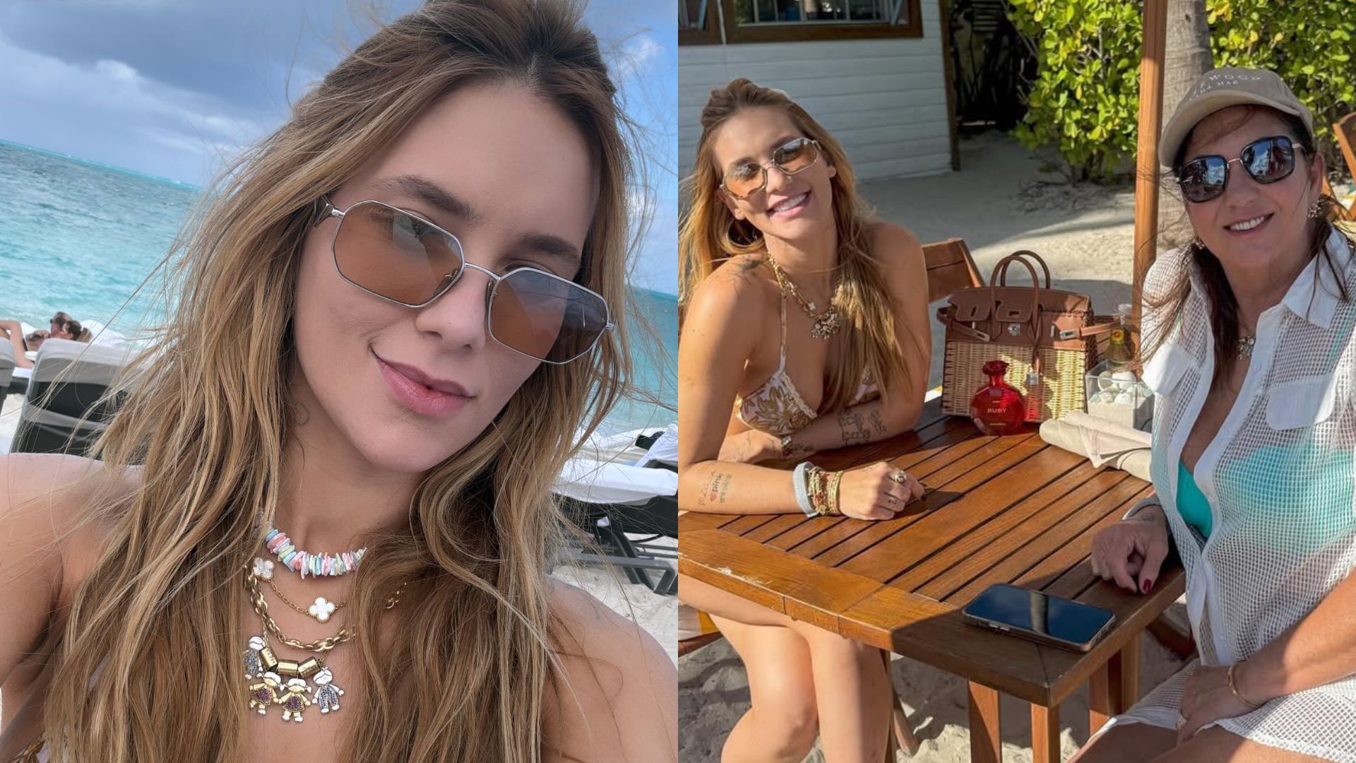 Virginia posa com a mãe em viagem nas Bahamas: ‘Colecionando memórias’