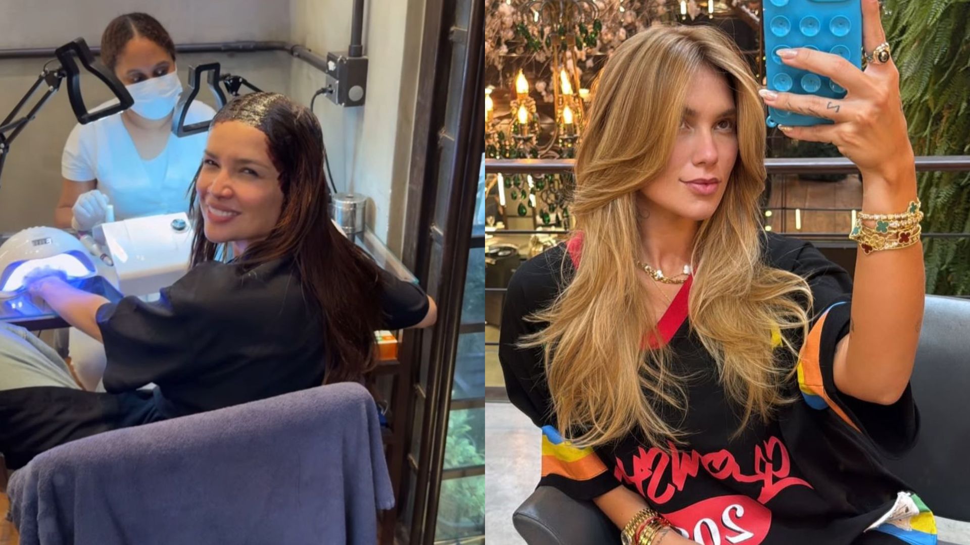 Virginia flagra Juliette no salão de beleza e ironiza: ‘Você está linda’