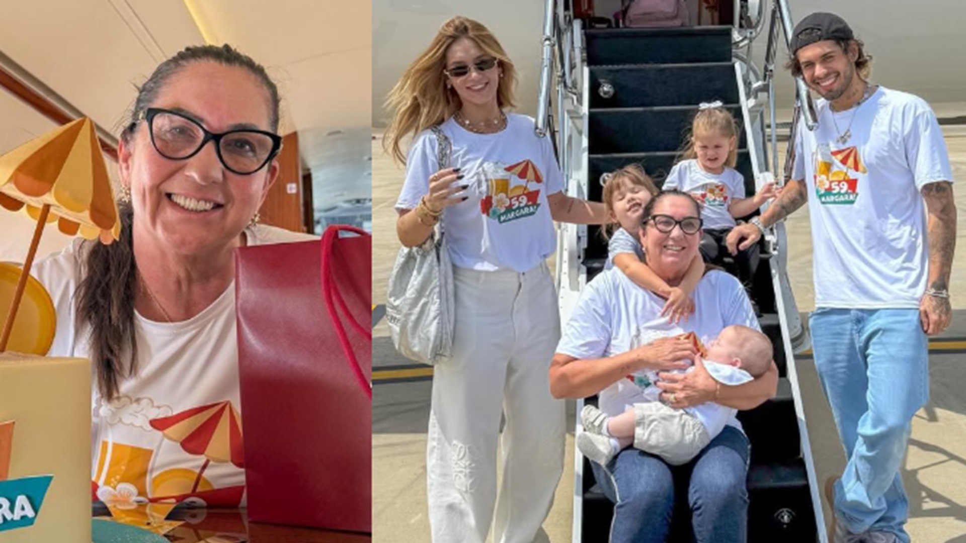 Mãe de Virginia ganha bolo personalizado antes de viagem dos sonhos