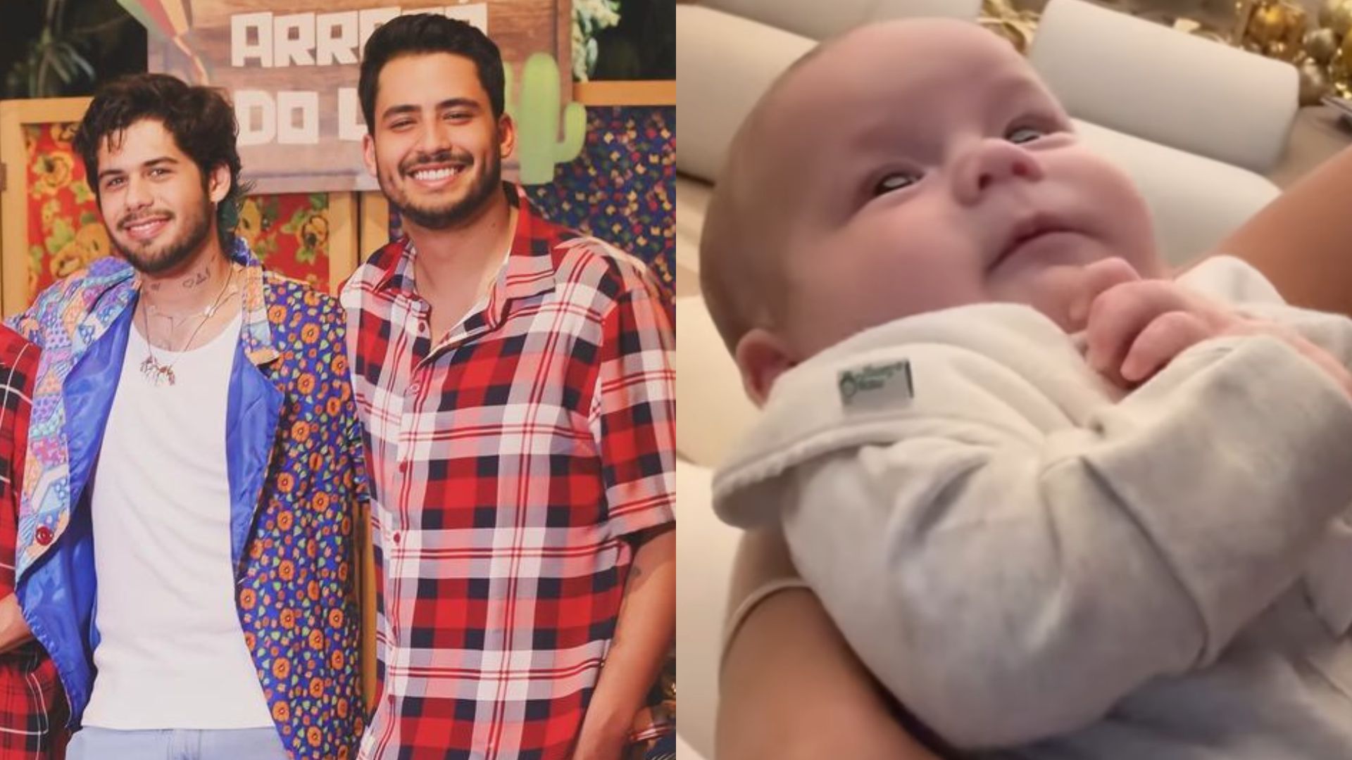 Matheus Vargas encanta ao conhecer o sobrinho, filho de Virginia e Zé Felipe