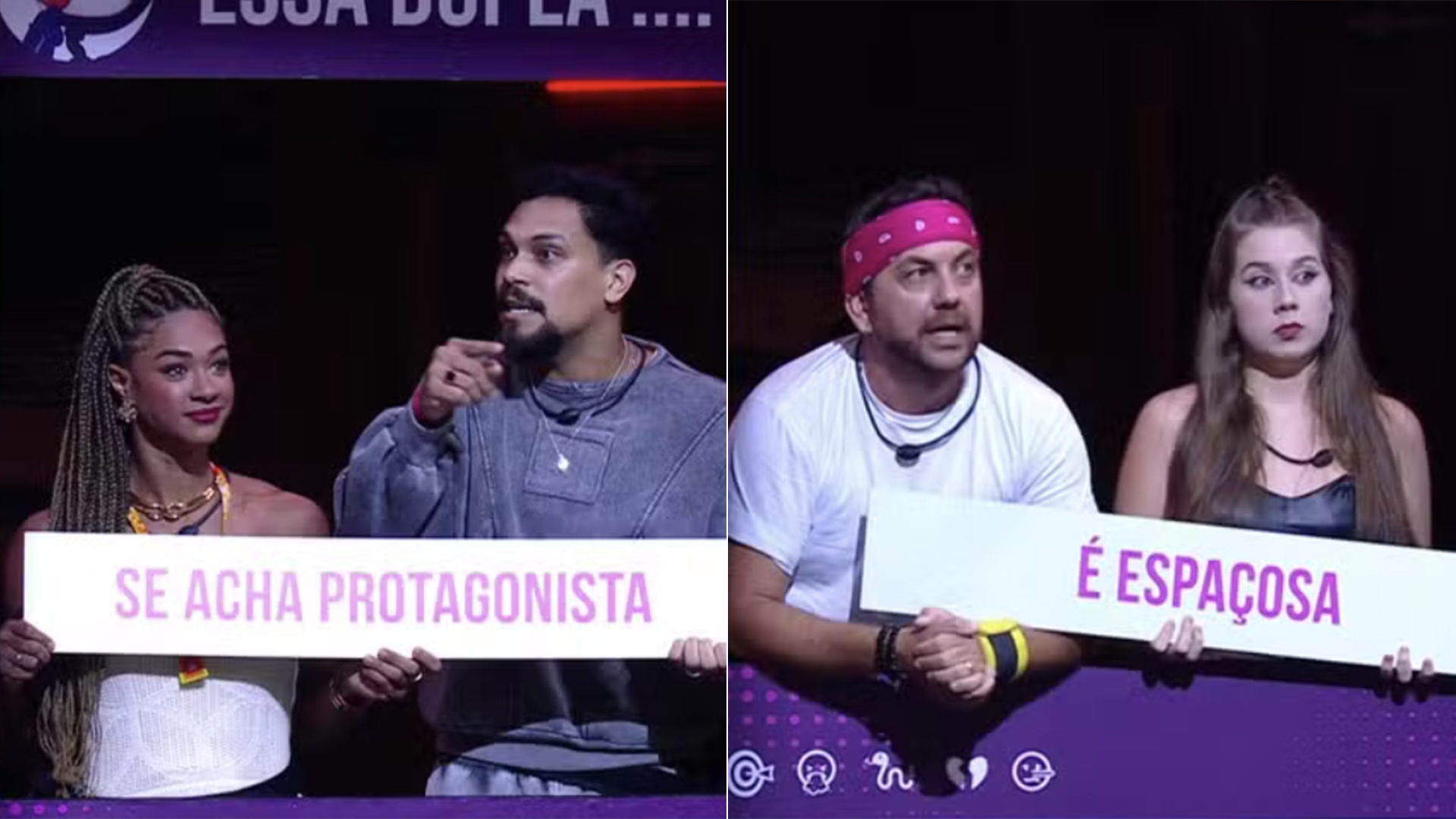 BBB 25: Aline e Vinicius se estranham com Edi e Raissa no Sincerão