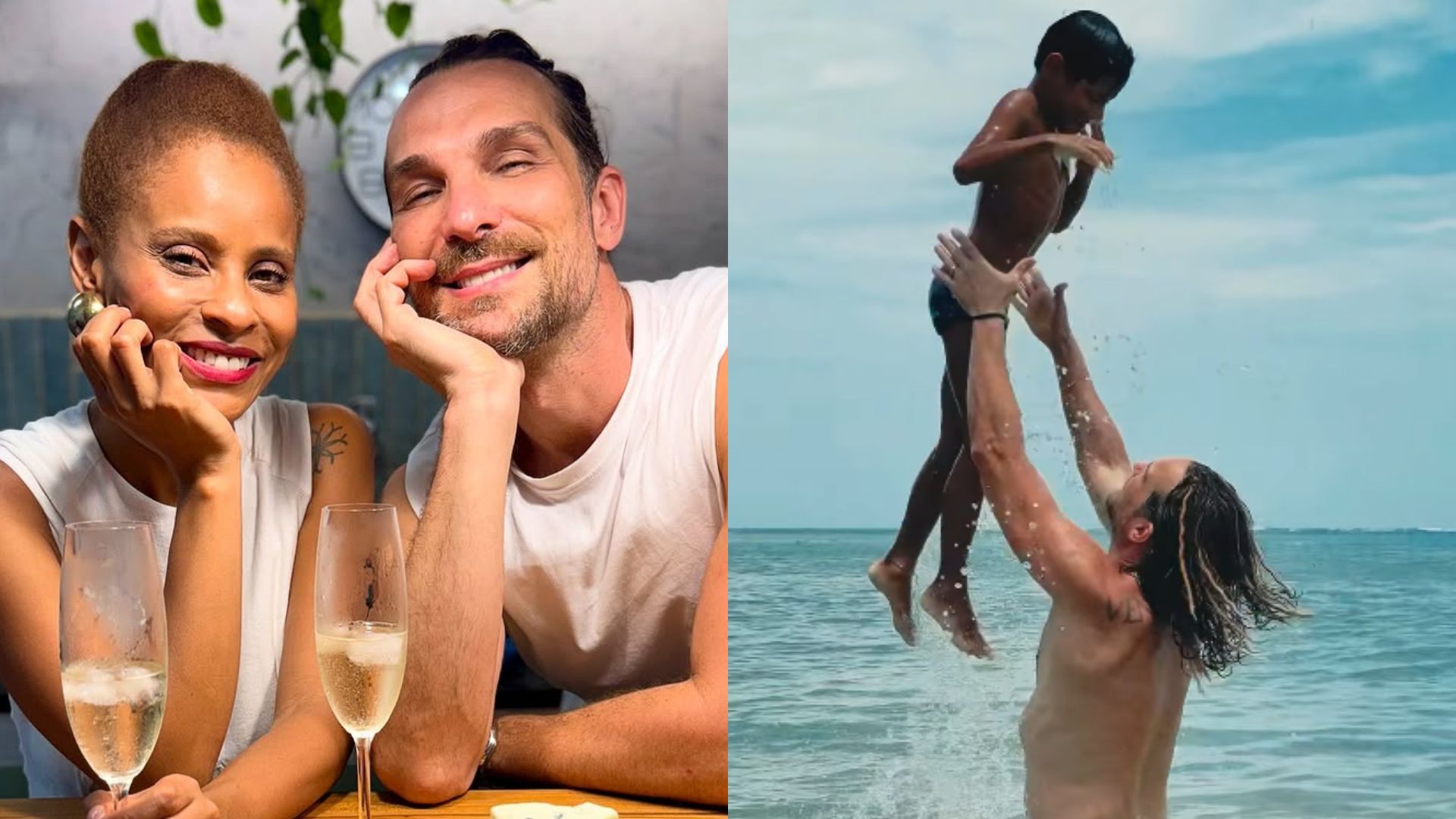 Igor Rickli encanta ao mostrar dia de praia na Bahia ao lado dos três filhos