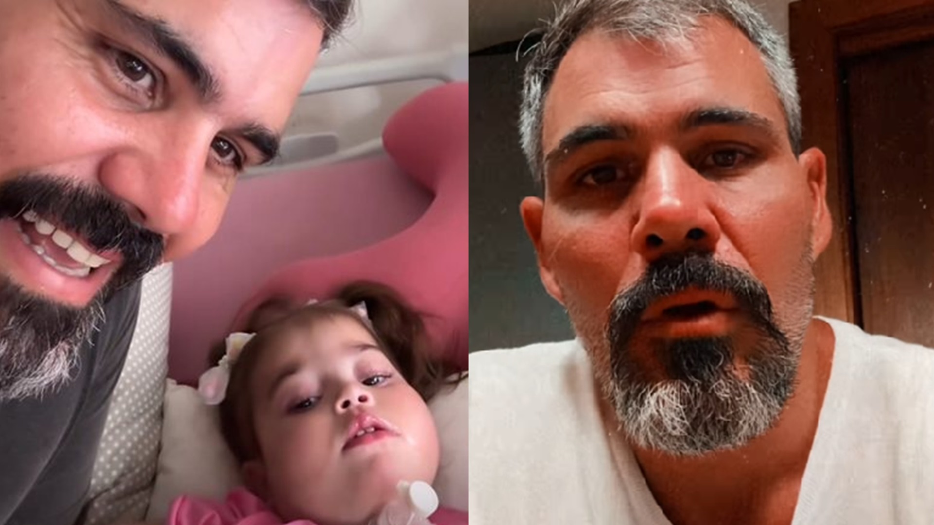 Juliano Cazarré atualiza estado de saúde da filha após internação
