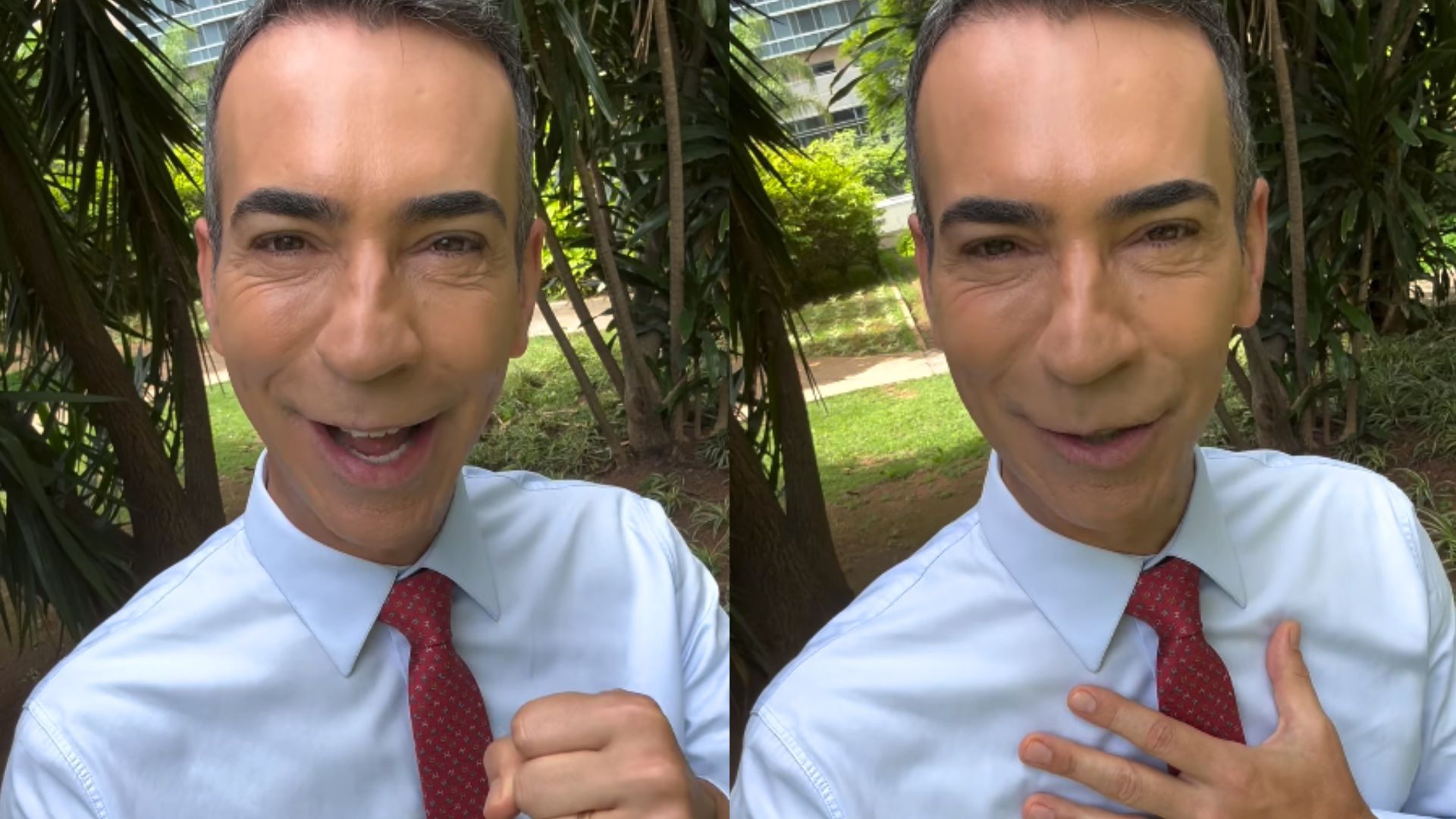 César Tralli celebra retorno à Globo após férias em família: ‘Alegria’