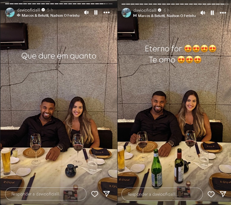 Davi Brito e Adriana Paula (Reprodu&ccedil;&atilde;o/Instagram) 
