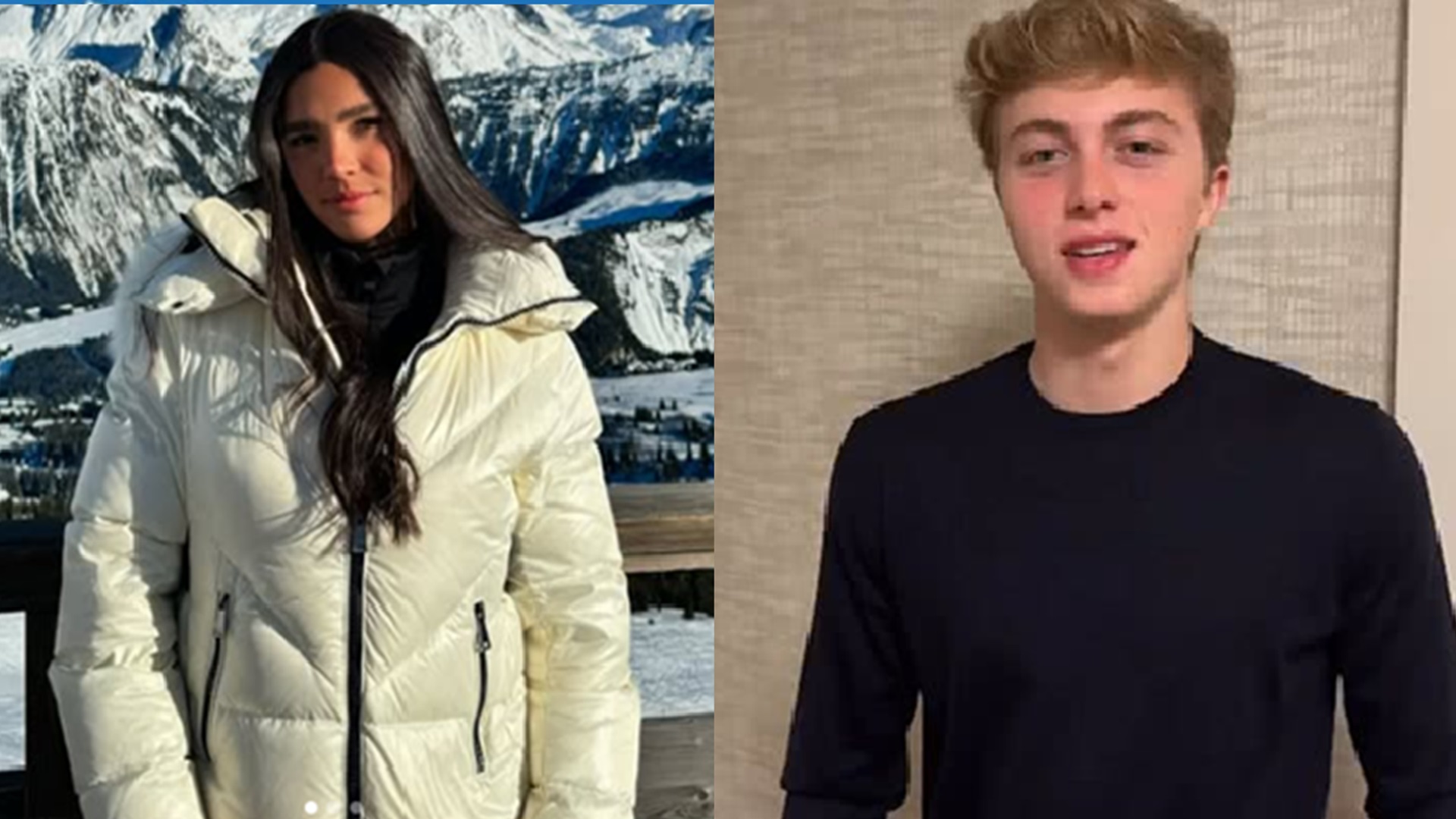 Benício Huck surge em clima de romance com a namorada durante viagem na neve