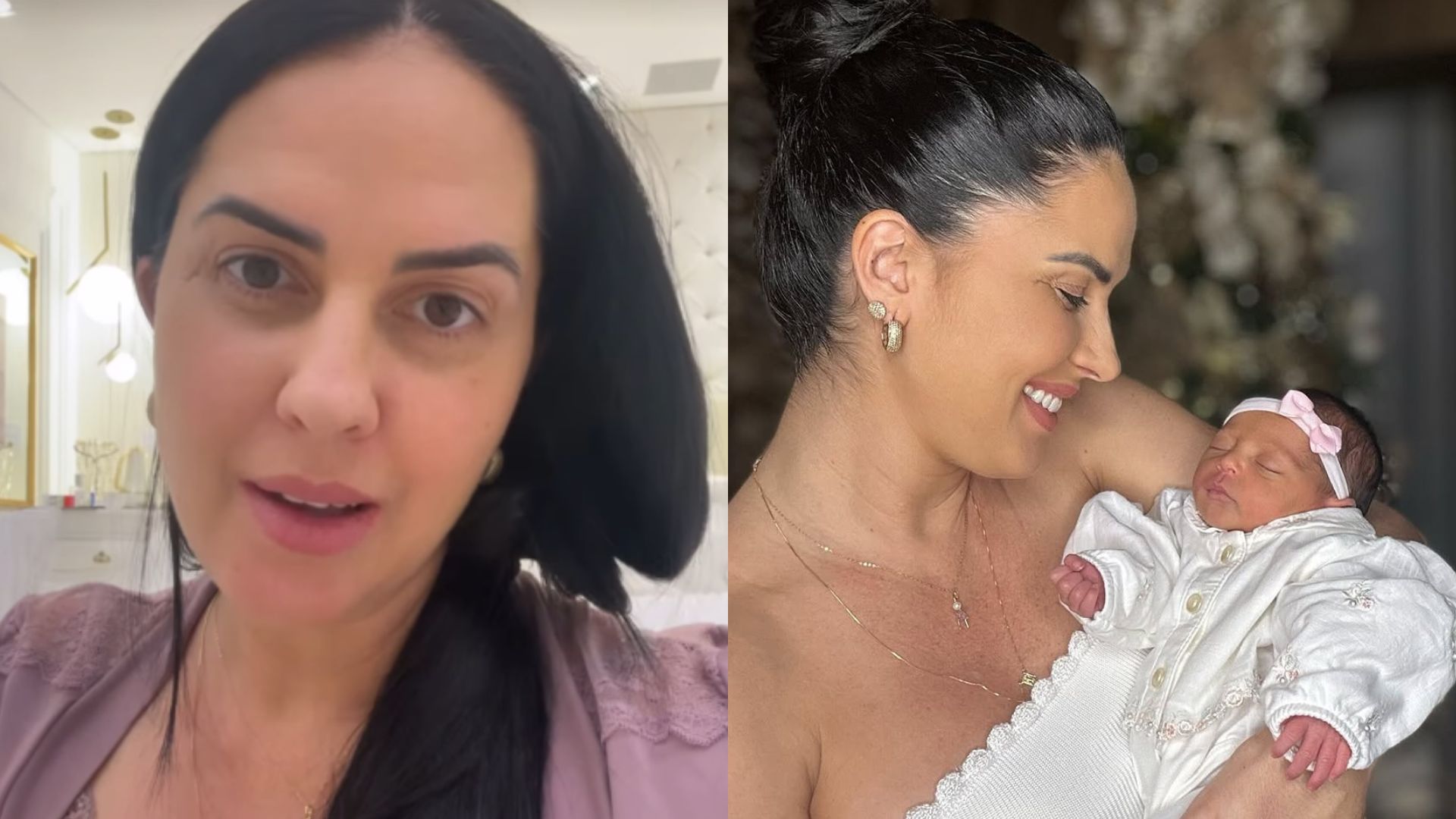 Graciele Lacerda faz relato sobre primeiros dias de amamentação da filha