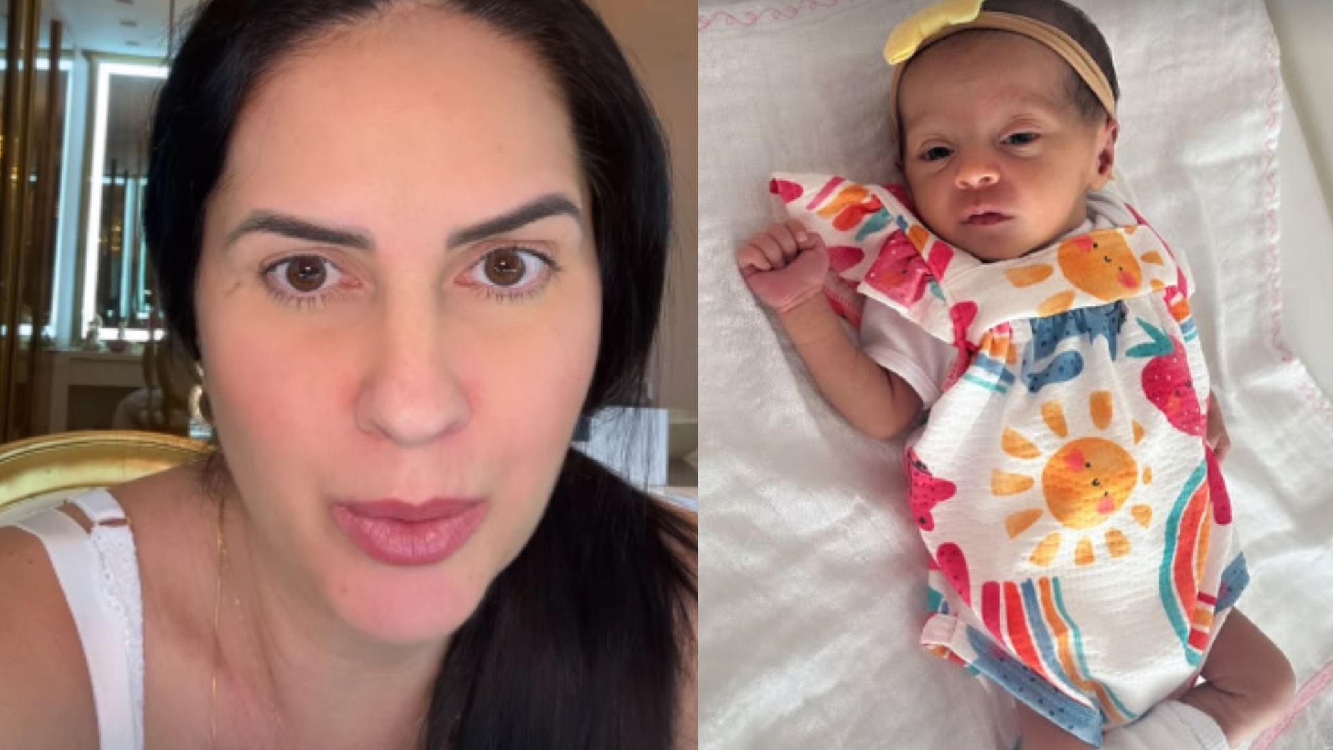Graciele Lacerda nega que filha seja prematura e explica situação do parto