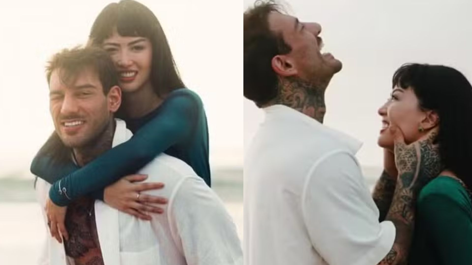 Lucas Lucco posa com modelo em série de registros e dispara: “Perfeita”