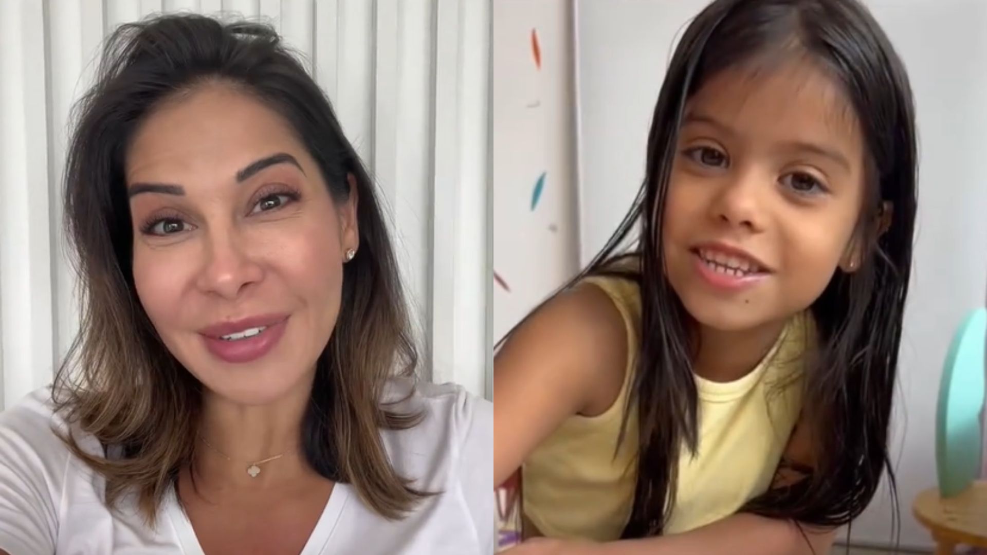 Filha de Maíra Cardi relata experiência de comer chocolate pela primeira vez: “Melhor dia”