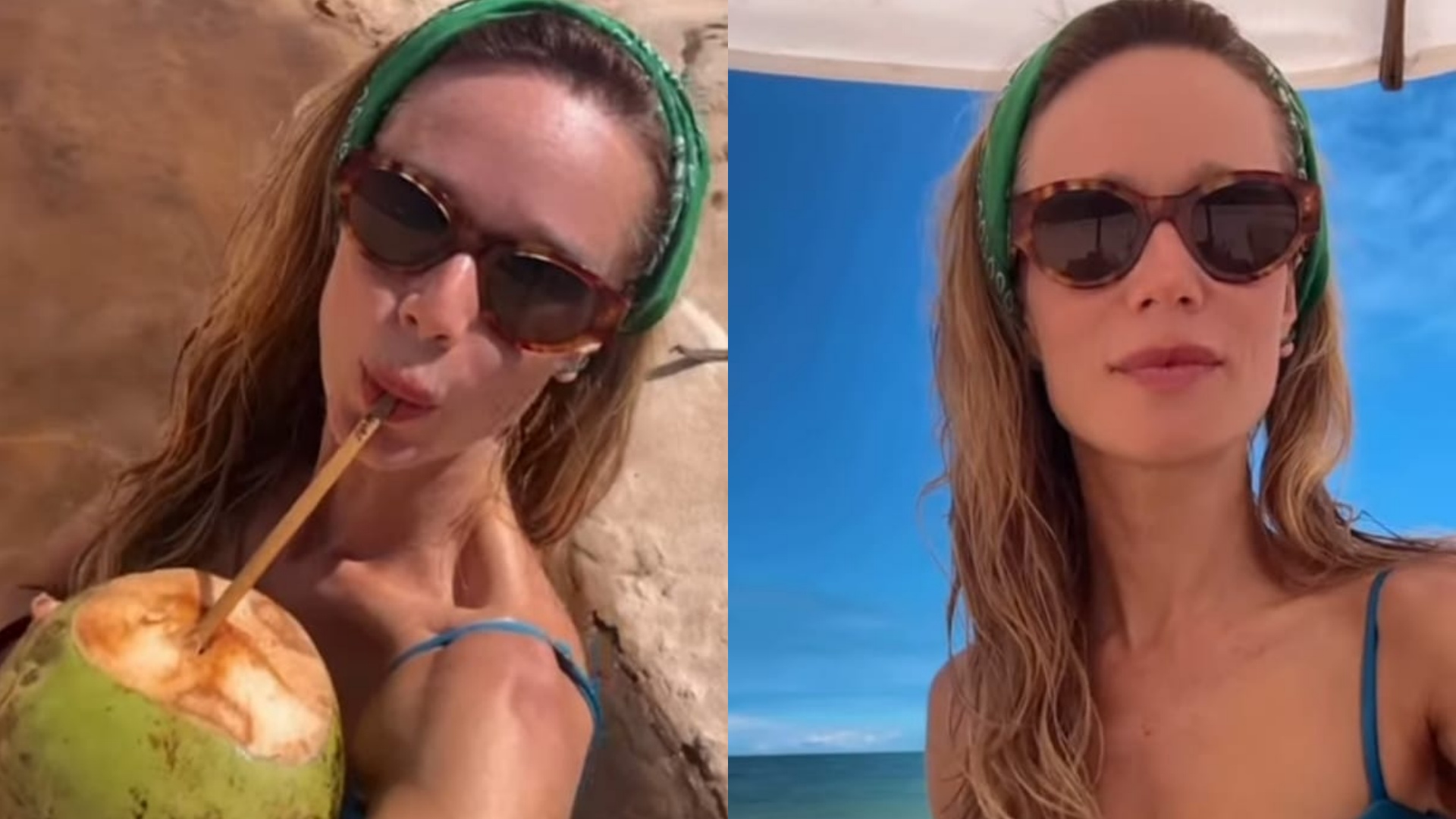 Mariana Ximenes esbanja beleza natural em viagem de férias