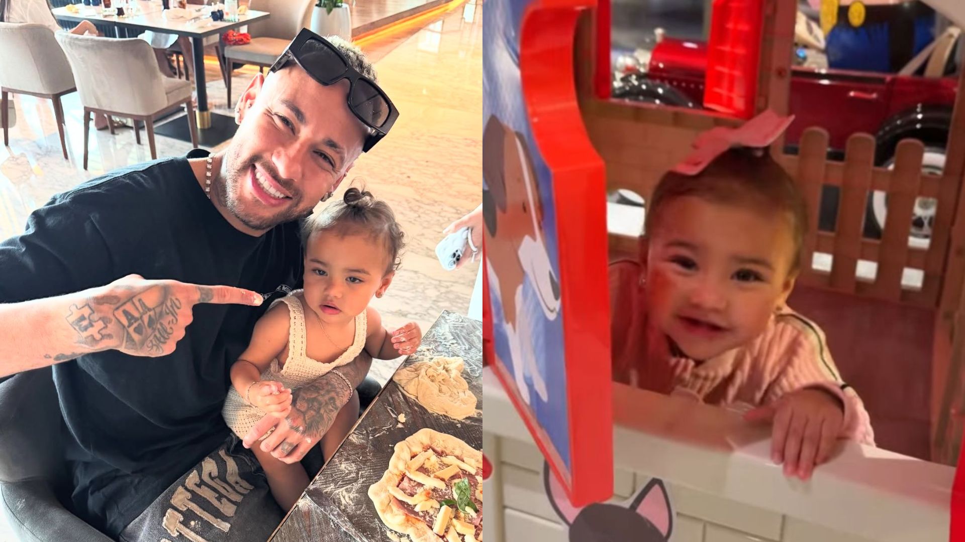 Neymar Jr. encanta internautas com registro brincando com a filha, Mavie