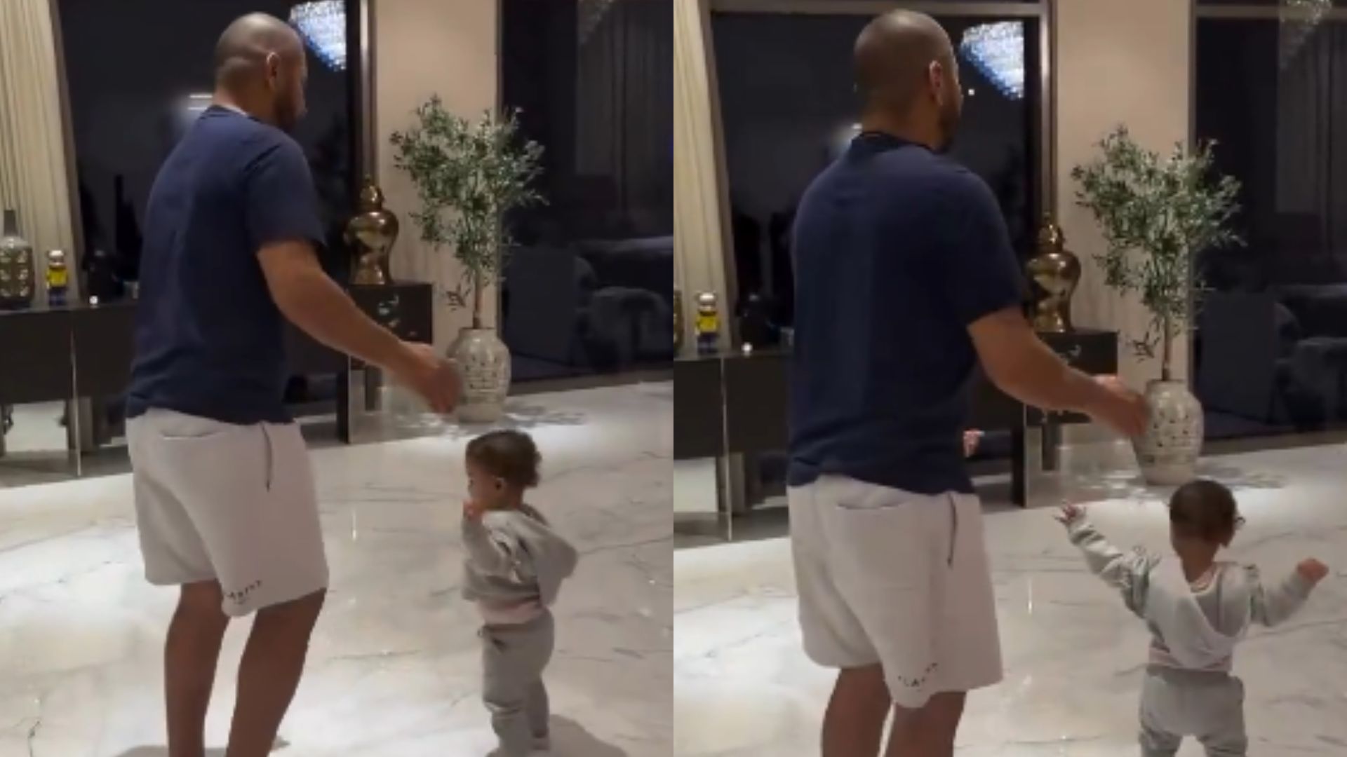 Neymar Jr. flagra momento divertido entre seu pai e Mavie: “Não basta ser vovô”