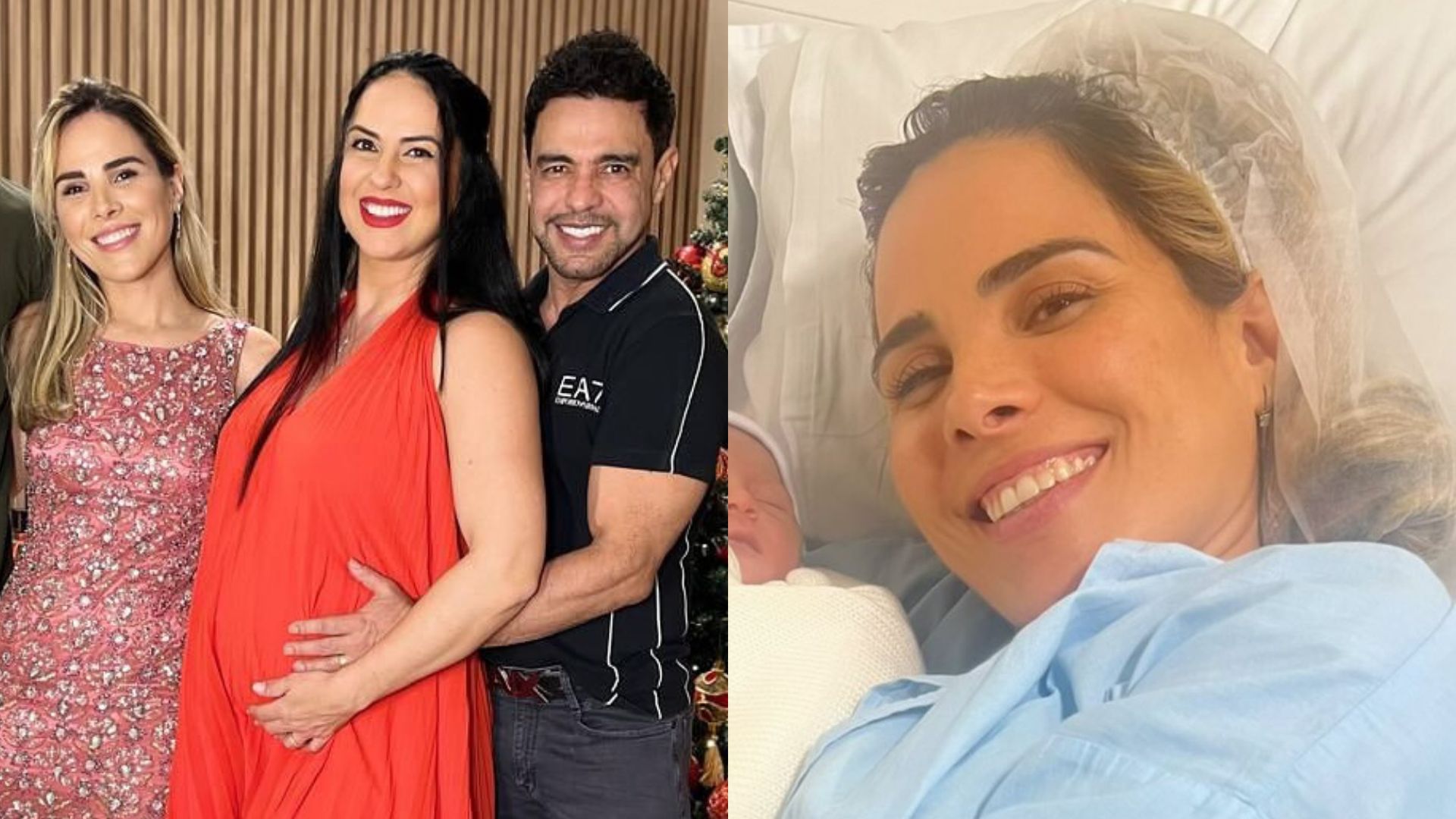Wanessa Camargo surge em foto inédita com a irmã recém-nascida, Clara