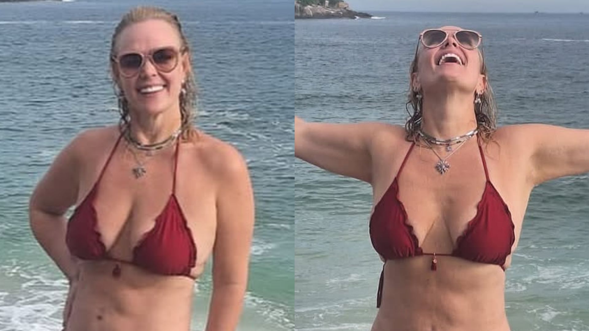 Ex-paquita celebra perda de peso com fotos de biquíni na praia: “Acredite”