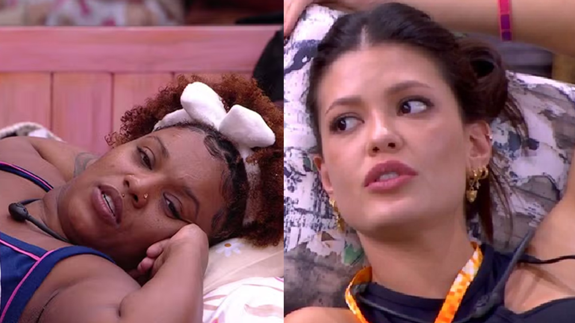BBB 25: Camilla levanta questionamento sobre Vitória Strada: ‘Será?’