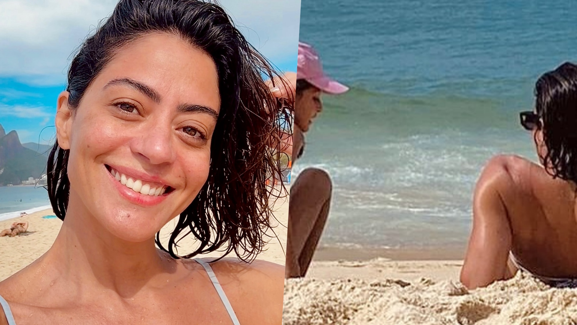 Carol Castro curte o dia na praia com a filha: ‘Renovar as energias’