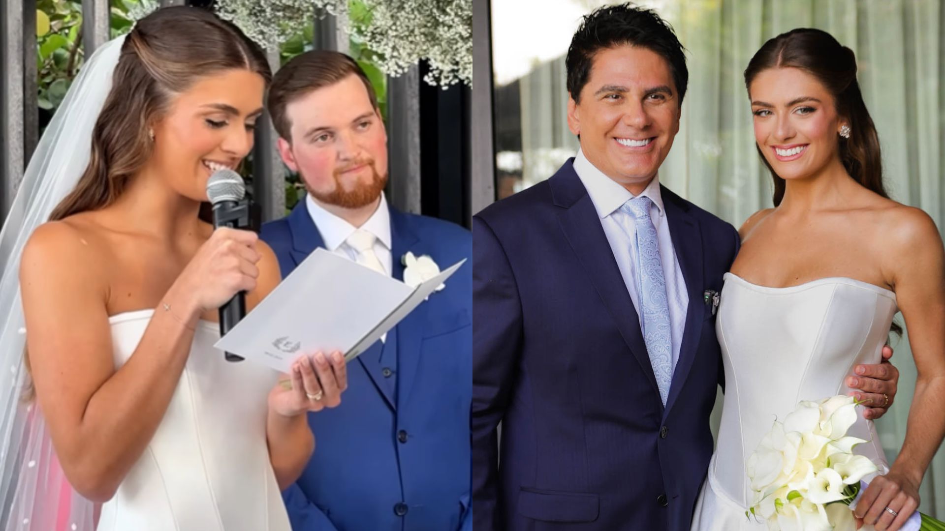 Luma Cesar faz homenagem emocionante ao pai, Cesar Filho, em casamento