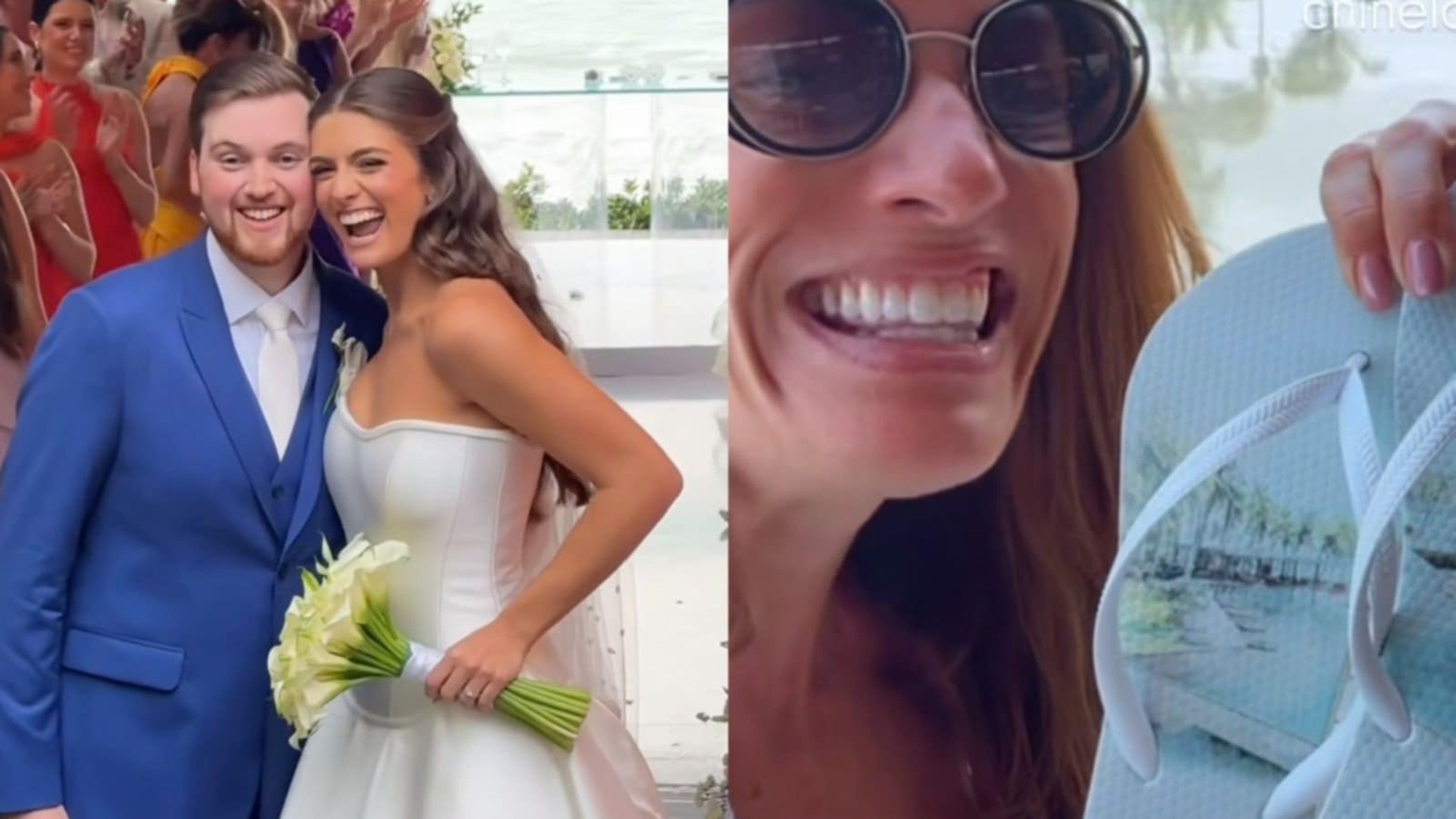 Elaine Mickely mostra lembrança do casamento de Luma Cesar