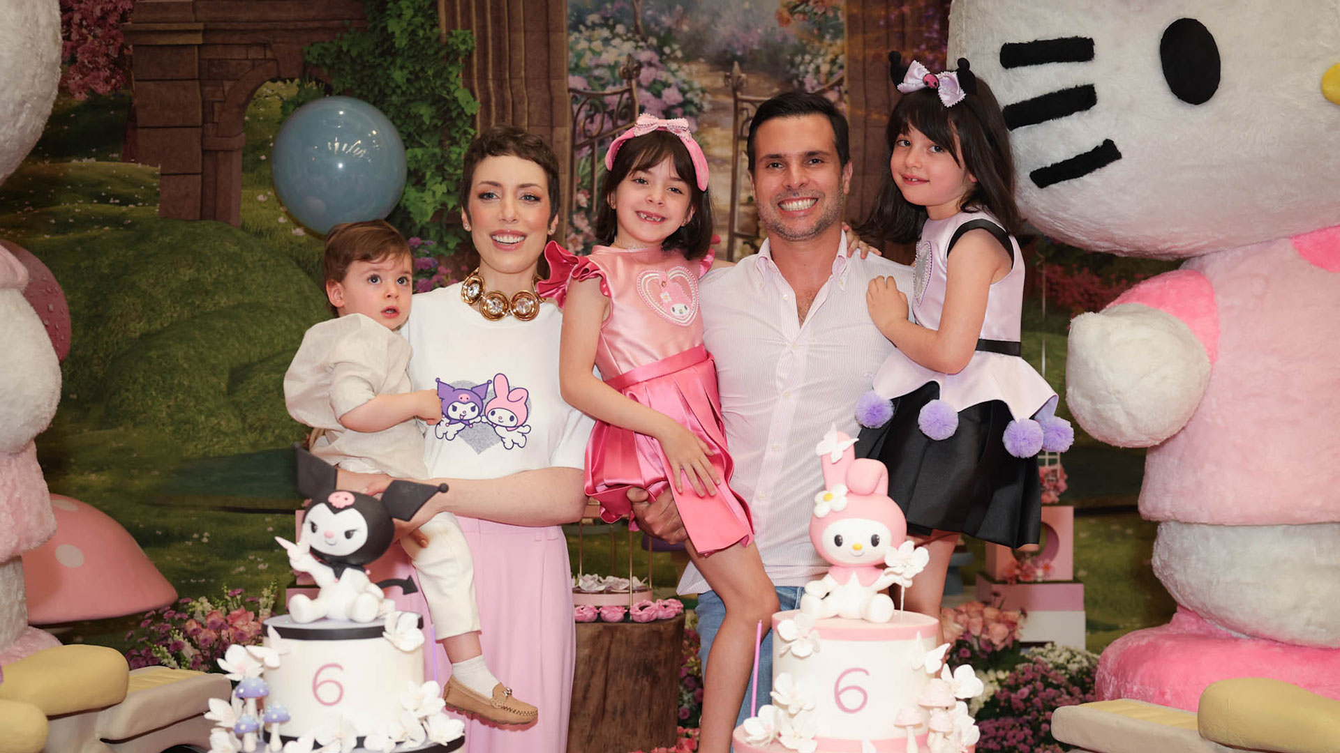 Fabiana Justus faz festa para celebrar seis anos das filhas gêmeas