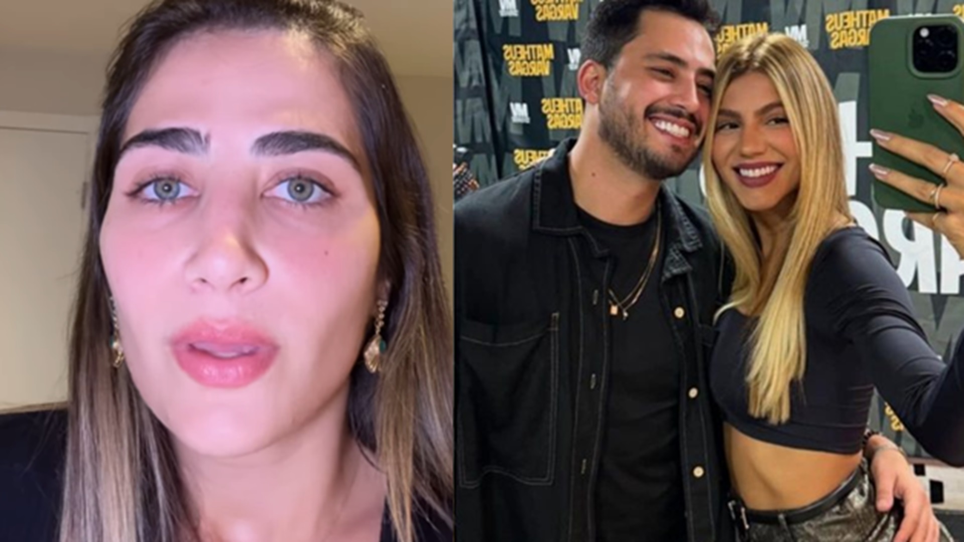 Jéssica Beatriz comenta término de Hariany Almeida e Matheus Vargas
