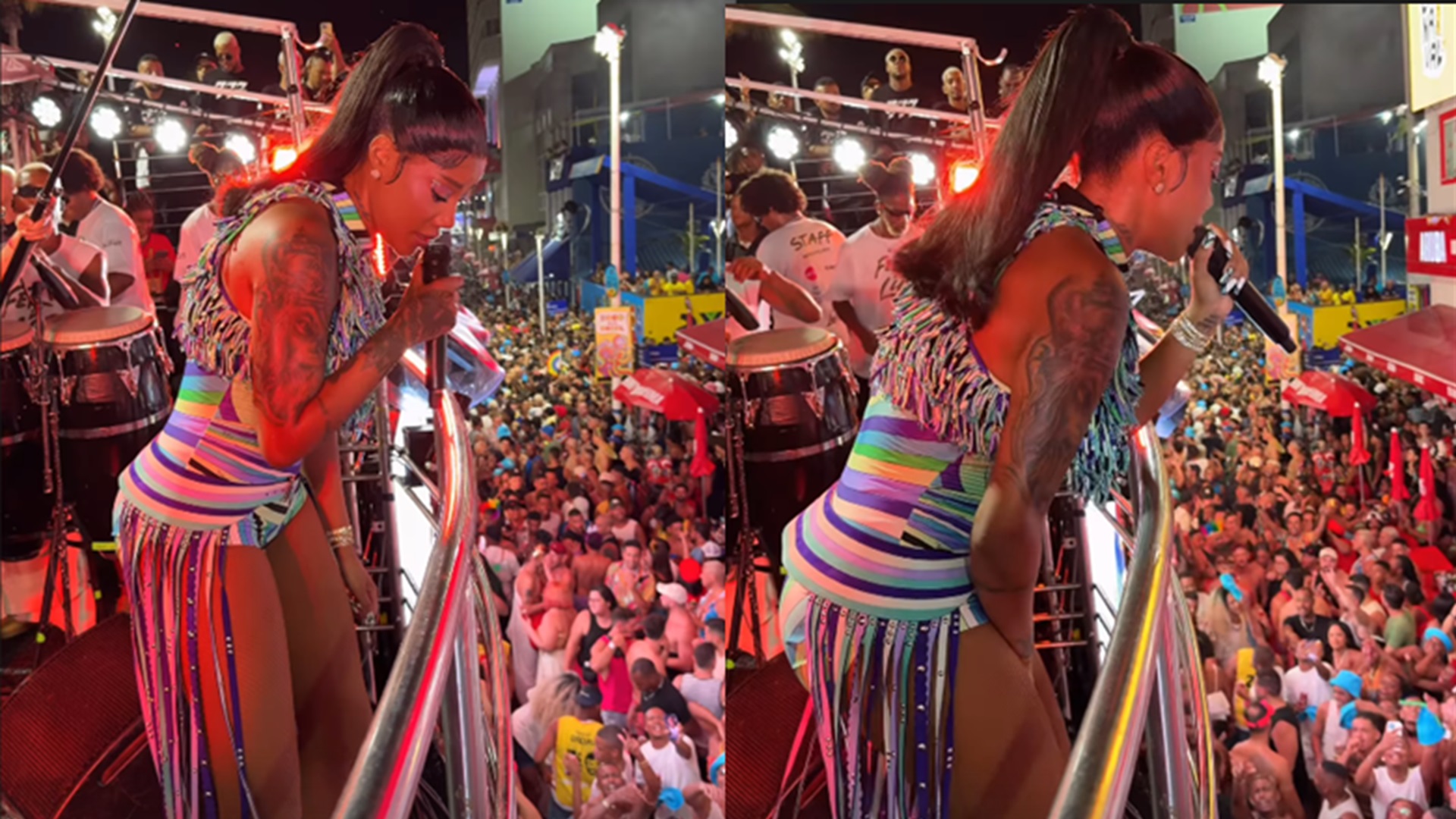 Ludmilla se revolta ao ver briga no Carnaval de Salvador: ‘Sempre um macho’