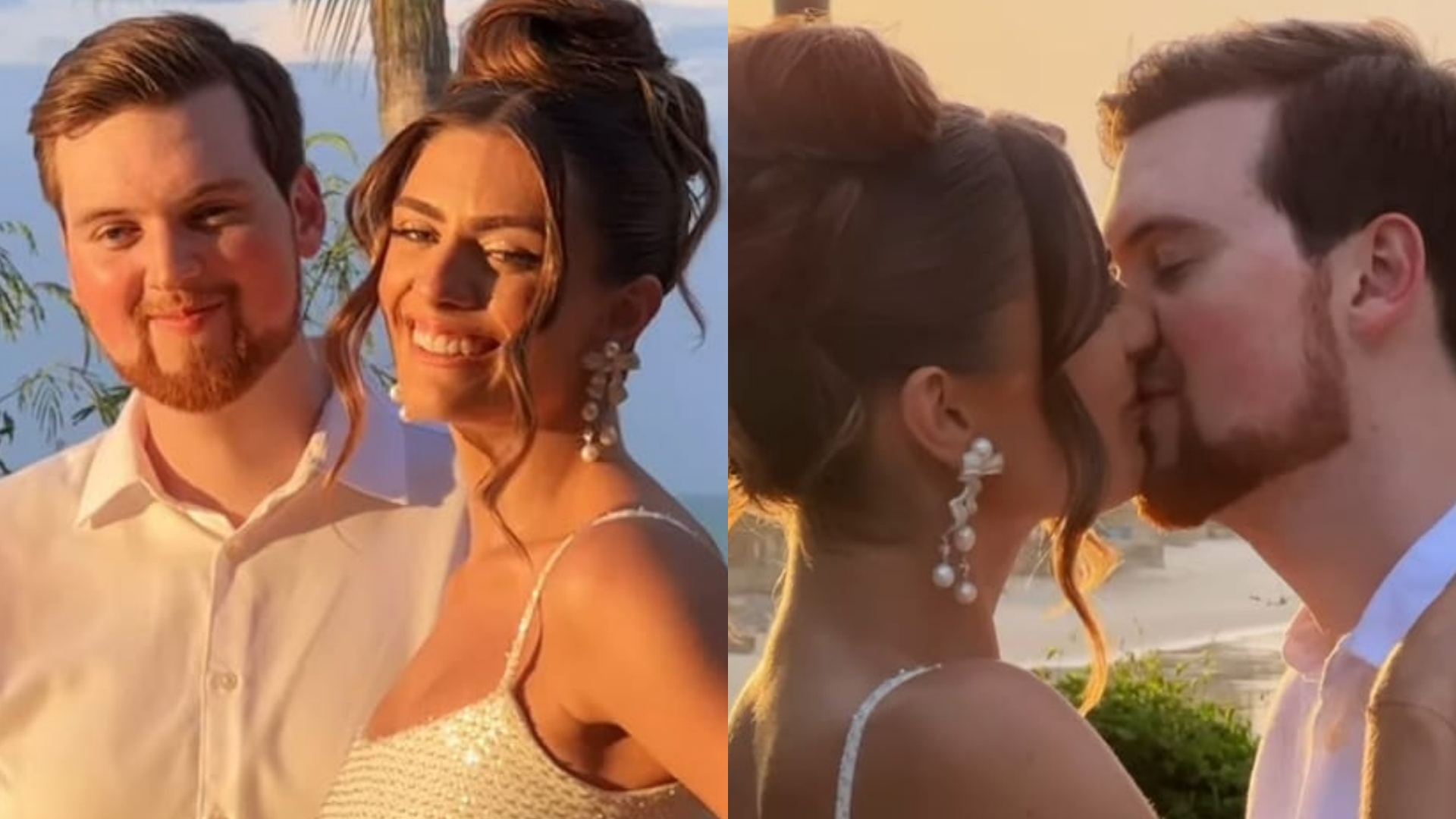 Luma Cesar posta primeiras imagens com o marido após casamento civil