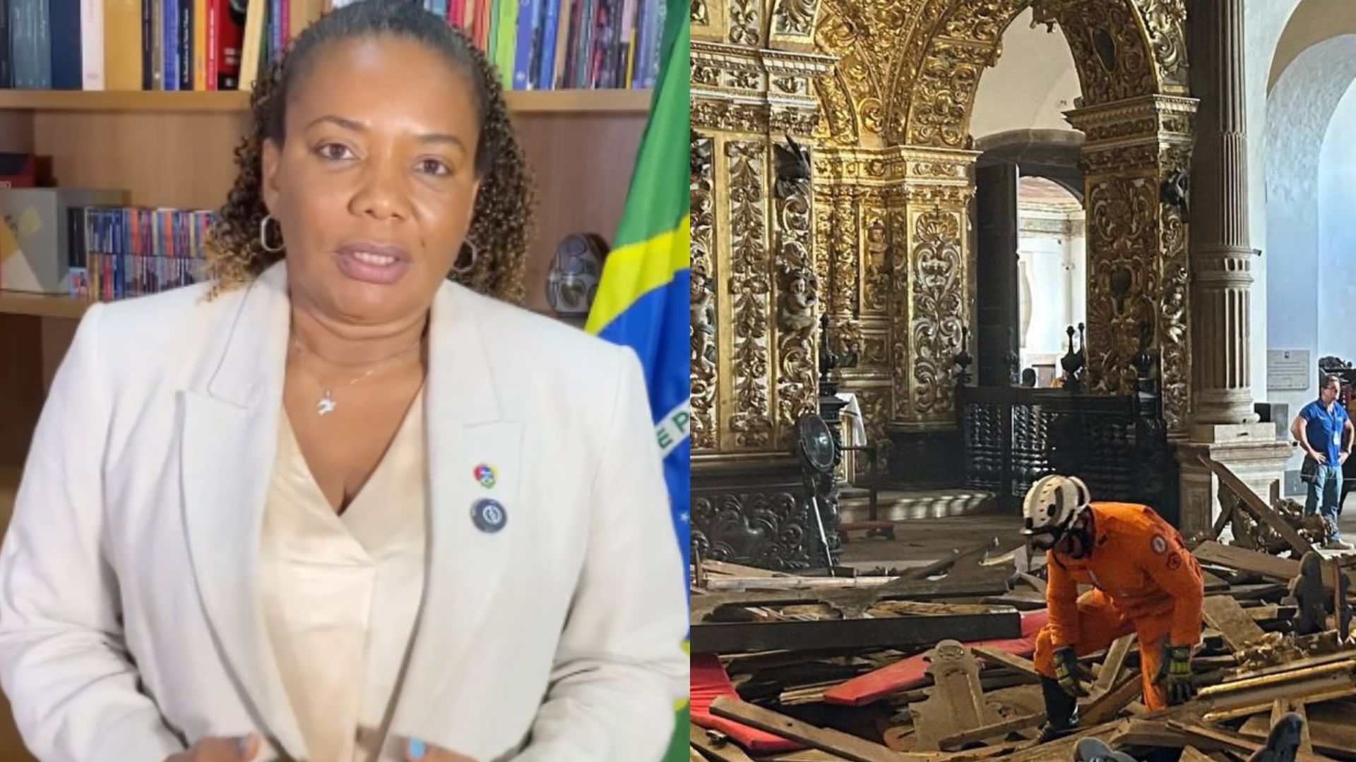 Ministra da Cultura lamenta tragédia na Igreja de São Francisco: “Estarei em Salvador”