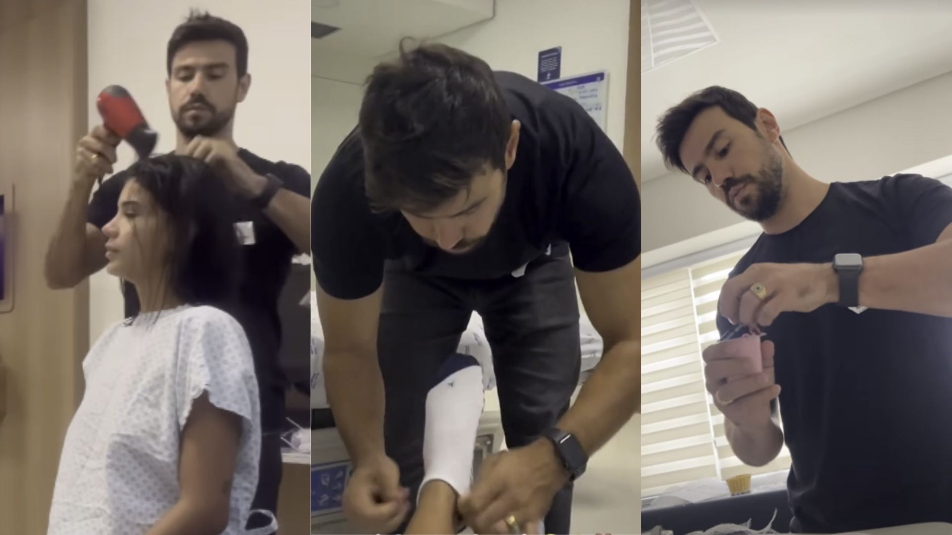 Jakelyne recebe cuidados do noivo, Mariano, na UTI: “Muito bem cuidada”